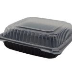 MB PP Hinged Clamshell Black Vented