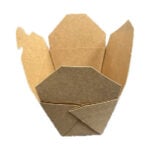 Asian Food Pail Boxes Brown Kraft